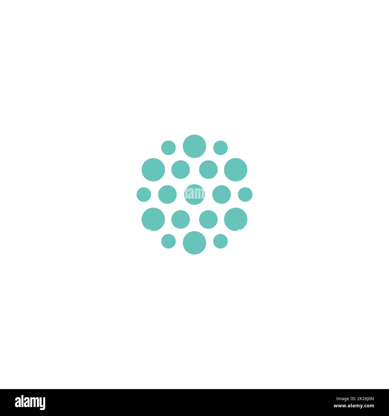 Abstract turchese modello piatto logo. La nuova tecnologia di simboli vettoriali. Foto Stock