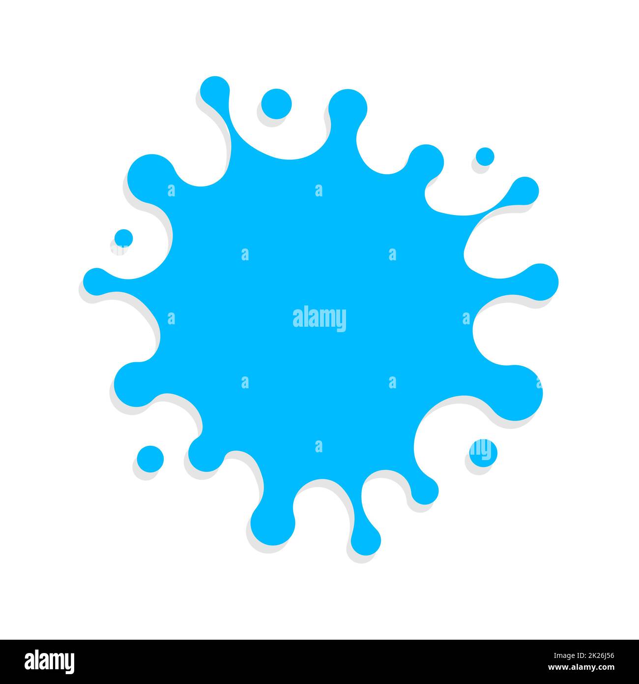 Acqua fresca splash icona vettore. White blot, illustrazione di caduta. Il logo di acqua modello. Vernice blu sign design. Foto Stock