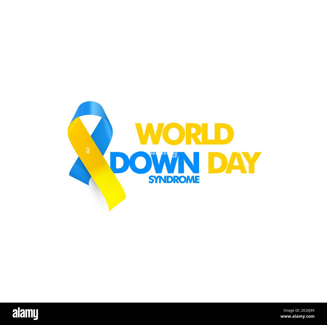 Mondo la sindrome di down giorno, disordine genetico cromosoma 21, DS o il DNS trisomia simbolo del vettore. Foto Stock