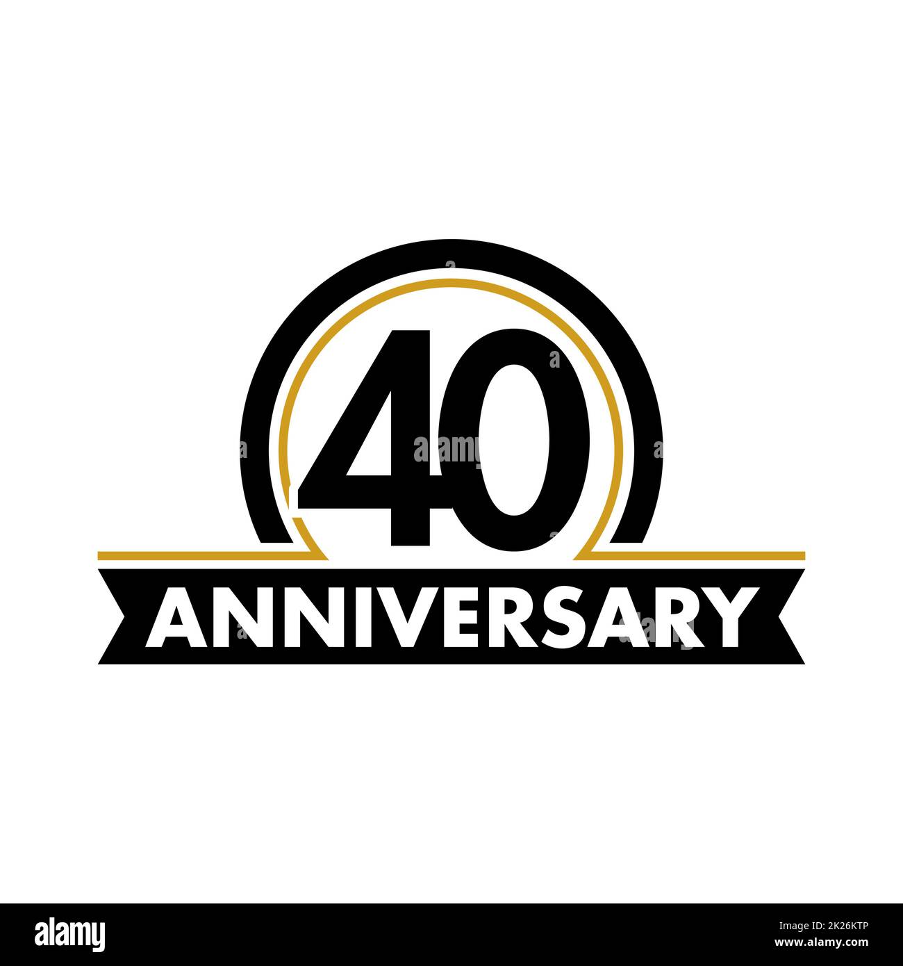 Logo di compleanno di 40 anni immagini e fotografie stock ad alta