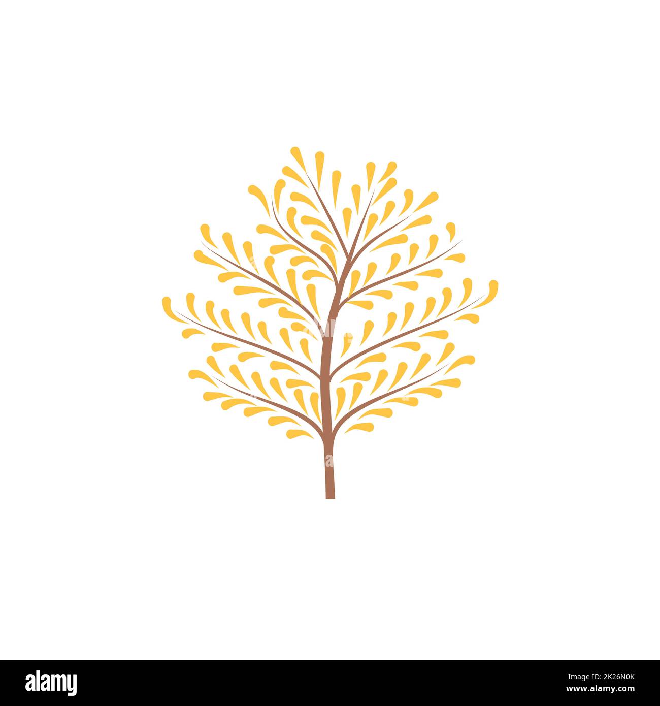 La sottile tronco dell'albero con foglie logo. Elemento e Forest park. Foto Stock La sottile tronco dell'albero con foglie logo. Elemento e Forest park. Foto Stock