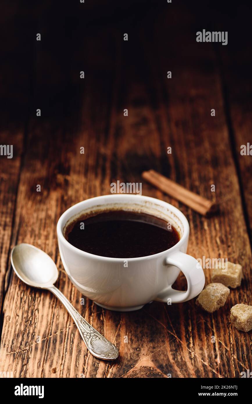 Tazza di caffè nero Foto Stock