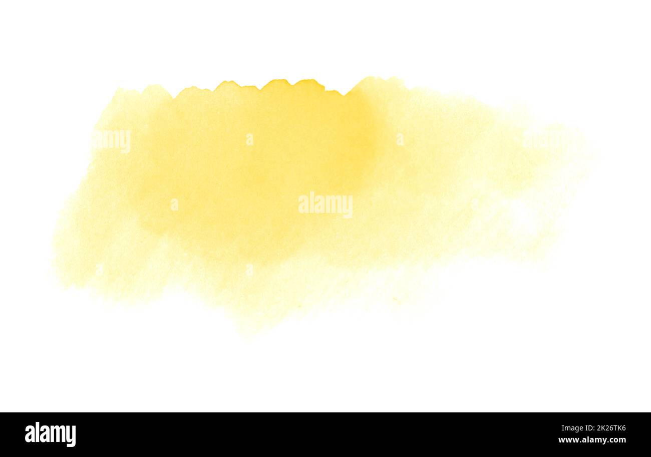 Sfondo acquerello - colore giallo Foto Stock