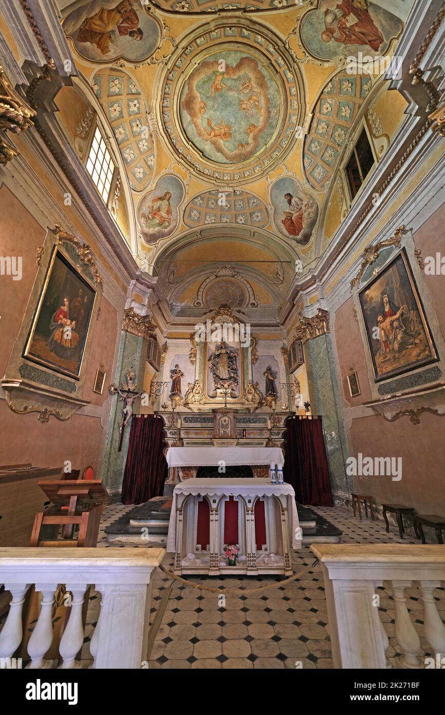 Notre Dame de l’Assomption, Èze, Alpes-Maritimes, Provence-Alpes-Cote d’Azur, Francia. Foto Stock