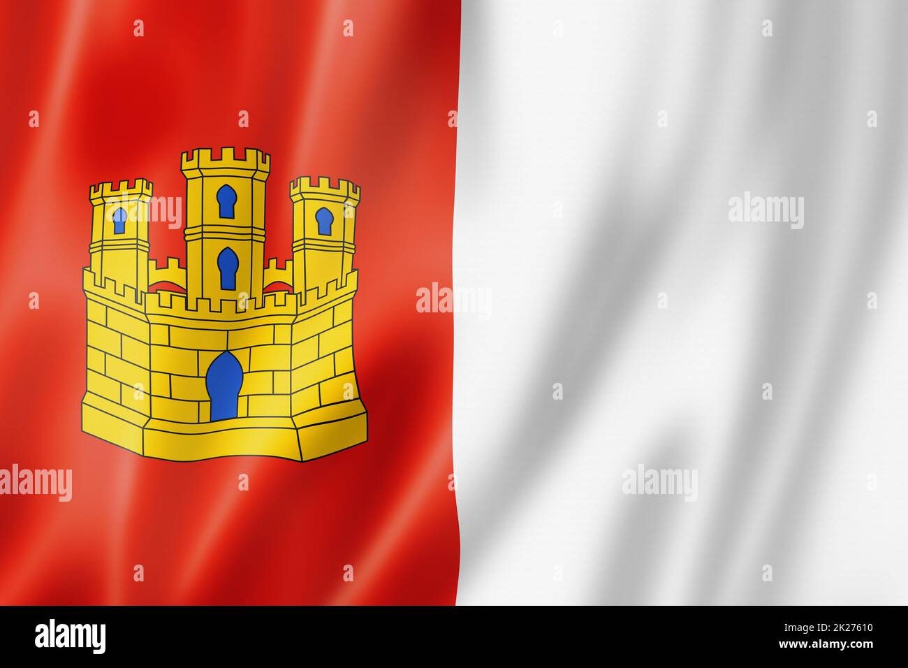 Bandiera della provincia di Castiglia la Mancha, Spagna Foto Stock