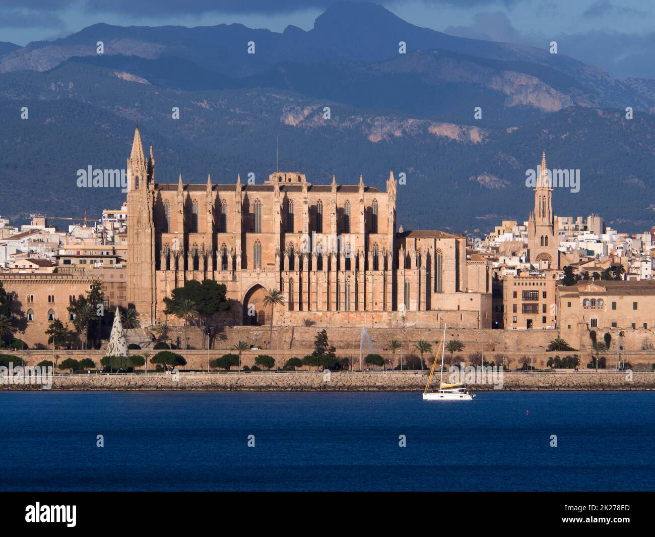 Spagna - Maiorca, Cattedrale di Palma di Maiorca nel Mar Mediterraneo Foto Stock