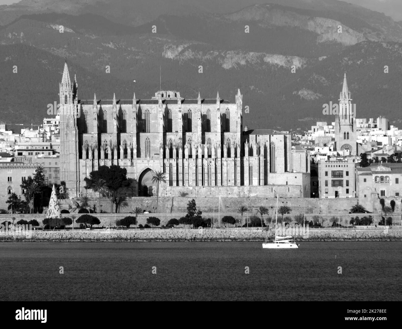 Spagna - Maiorca, Cattedrale di Palma di Maiorca nel Mar Mediterraneo Foto Stock