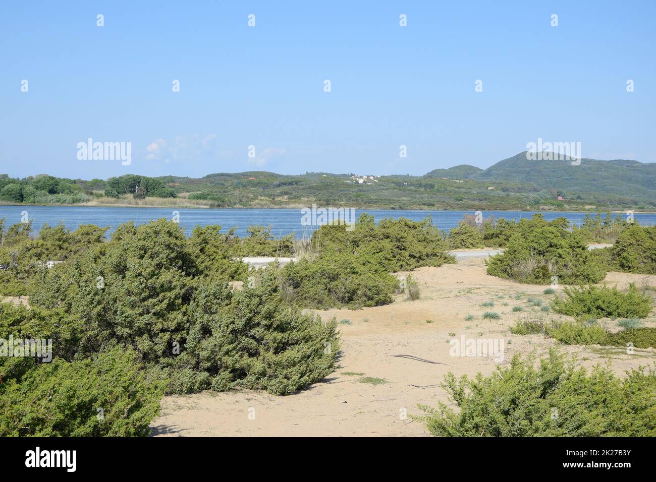 Lagune Limni Korision auf Korfu Foto Stock