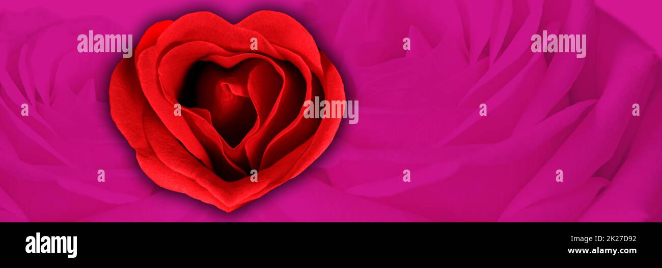 Buon San Valentino. Complimenti e sfondo romantico. Foto Stock