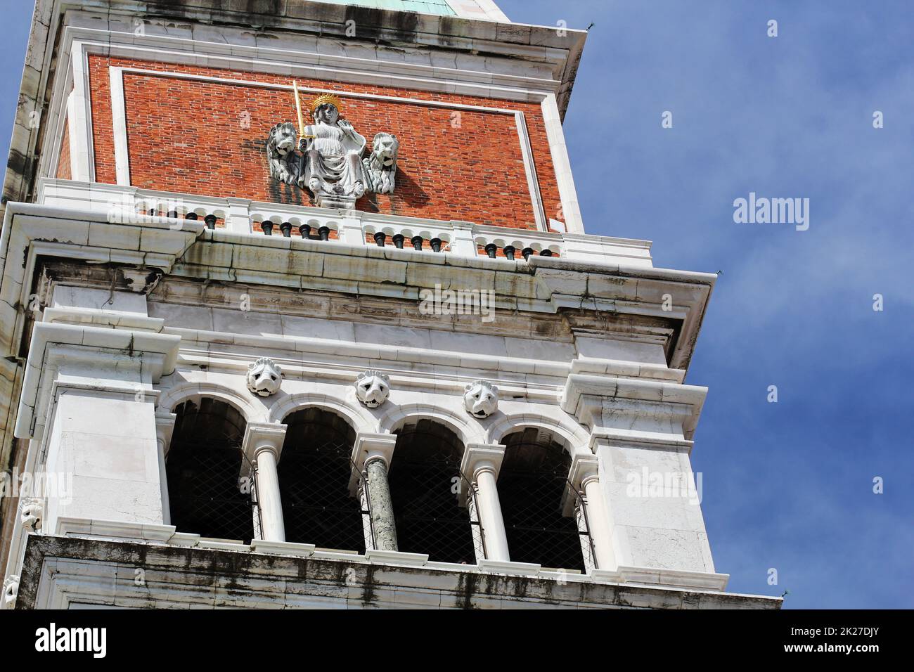 Frammento del Campanile di Piazza San Marco, Venezia, Italia Foto Stock