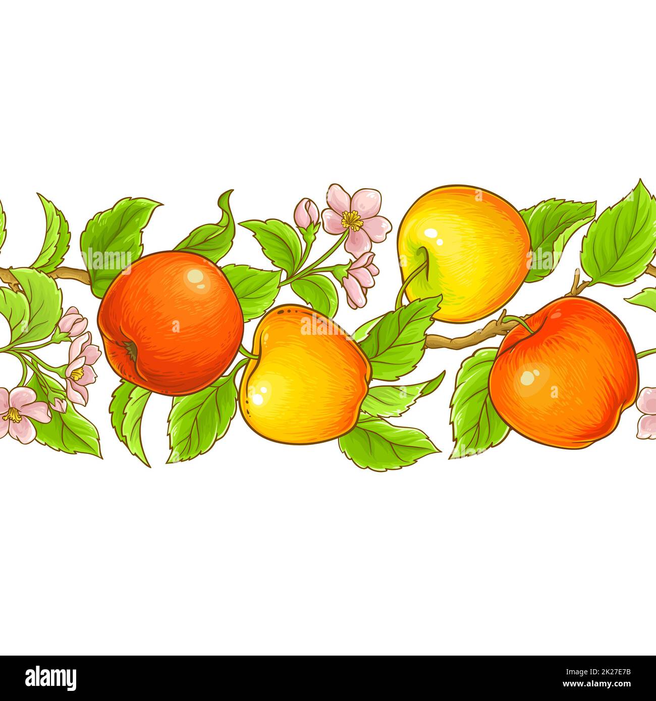 Apple pattern senza giunture Foto Stock