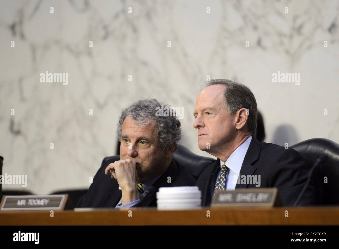 CEO e Presidente di Wells Fargo & Company Charles Scharf .CEO e Presidente di Bank of America Brian Thomas Moynihan .Presidente e CEO di JPMorgan Chase & Company Jamie Dimon .CEO di Citigroup Jane Fraser .Presidente e CEO di Truist Financial Corporation William Rogers Jr., .Presidente, Presidente e CEO di U.S. Bancorp Andy Cecere . Presidente, Presidente e CEO del PNC Financial Services Group William Demchak .Speaks durante un'audizione annuale del Senato Banking Committee di Wall Street sulla più grande banca della nazione al Campidoglio degli Stati Uniti a Washington, DC Giovedi, 22 settembre 2022. Foto Stock