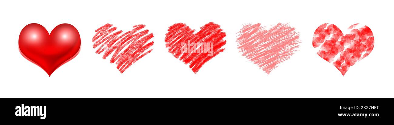 Buon San Valentino. Simbolo d'amore a forma di cuore. Foto Stock