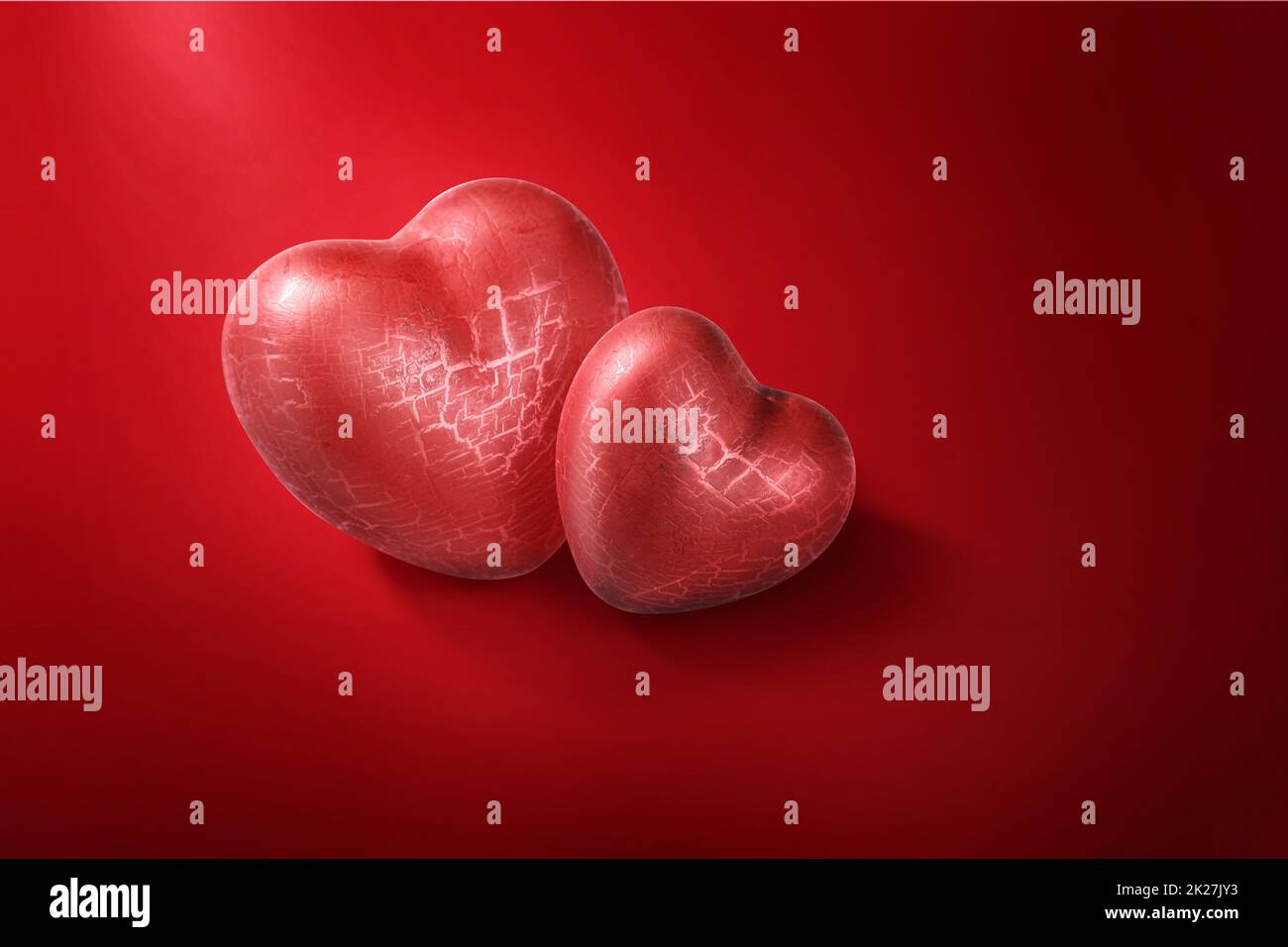 Buon San Valentino. Simbolo d'amore a forma di cuore. Foto Stock