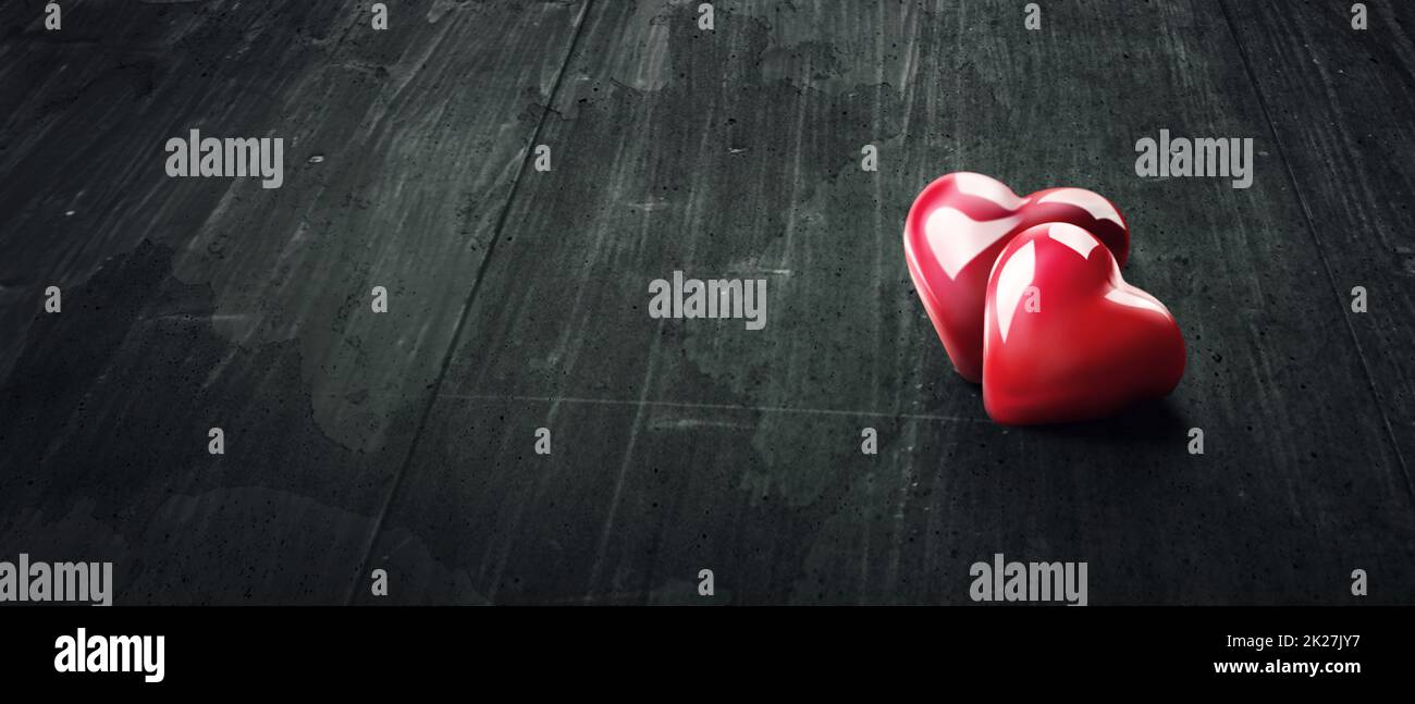 Buon San Valentino. Simbolo d'amore a forma di cuore. Foto Stock