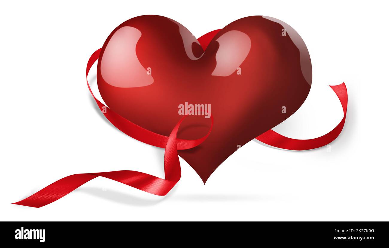 Buon San Valentino. Simbolo d'amore a forma di cuore. Foto Stock