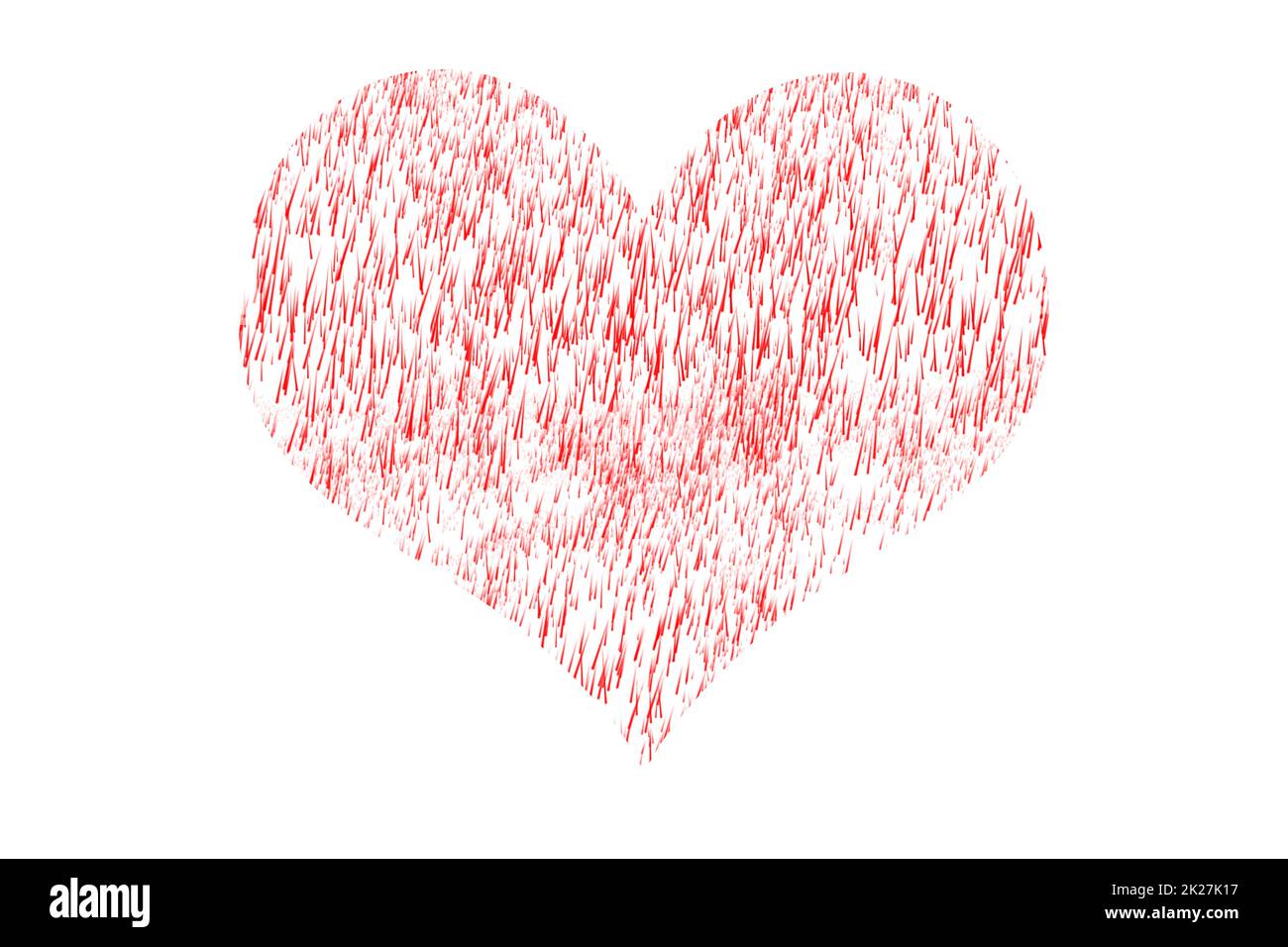 Buon San Valentino. Simbolo d'amore a forma di cuore. Foto Stock
