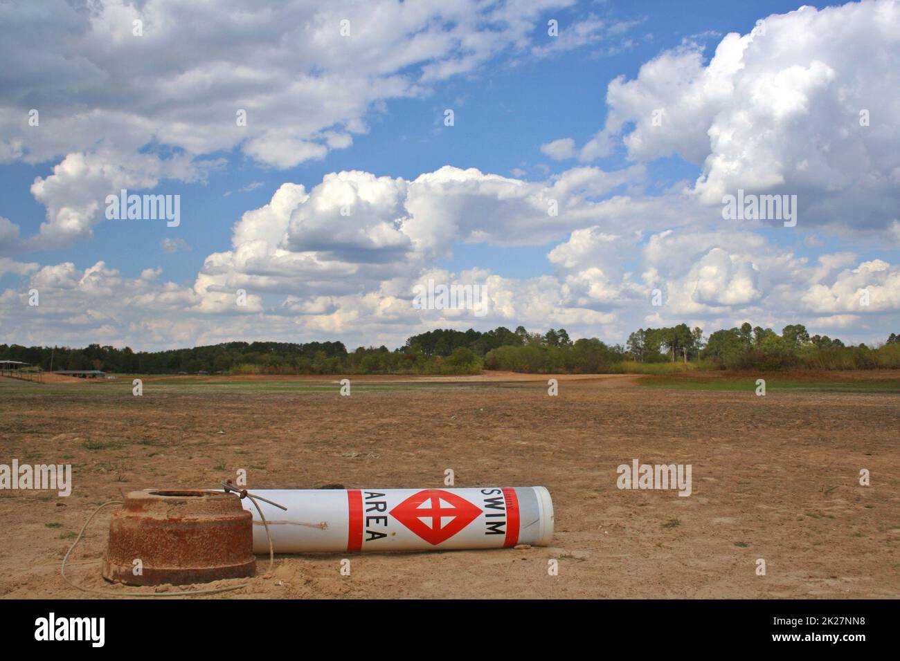 Area nuoto a Dry Lake - Late Afternoon Lake Tyler nel Texas orientale Foto Stock