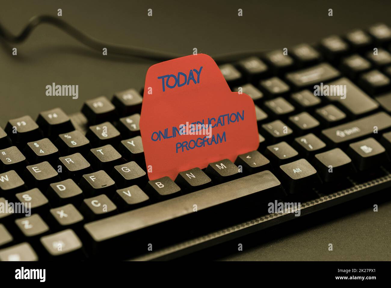 Programma di formazione online per la visualizzazione concettuale. Internet Concept sviluppo software e corsi di programmazione che entrano in Image Keyword e Description, digitando Word definizione e significato Foto Stock