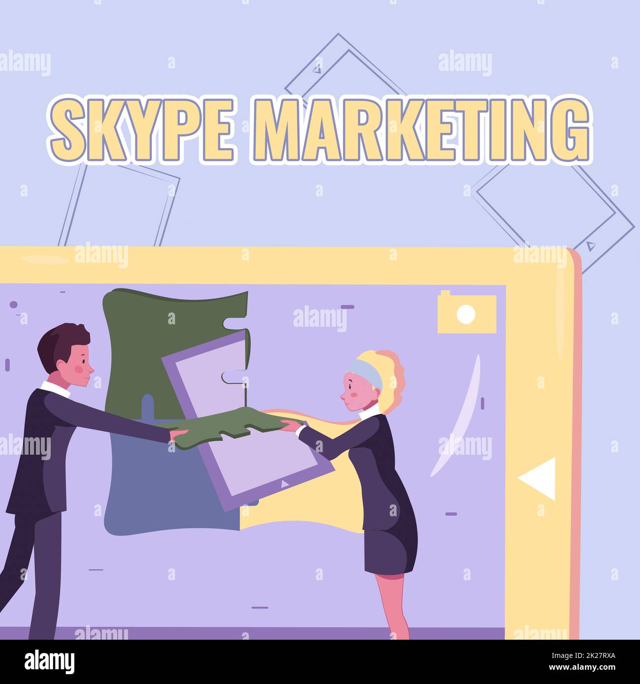 Didascalia concettuale Skype Marketing. Applicazioni per vetrina aziendale specializzate nella fornitura di chat video e voce ai colleghi creazione di nuovi piani di progetto che presentano le ultime idee. Foto Stock