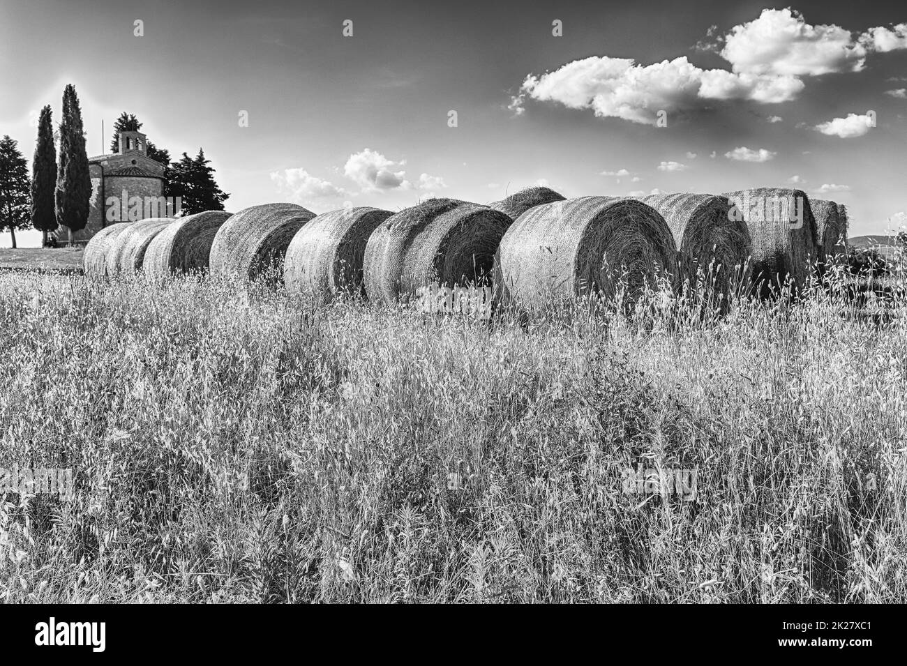 La cappella della Madonna di Vitaleta, San Quirico d'Orcia, Italia Foto Stock