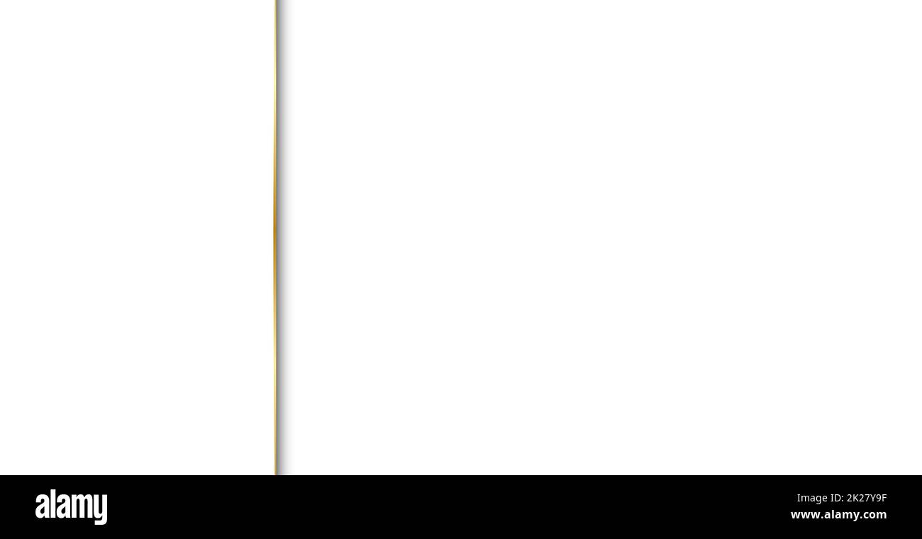 Sfondo bianco astratto con linee dorate - Vector Foto Stock