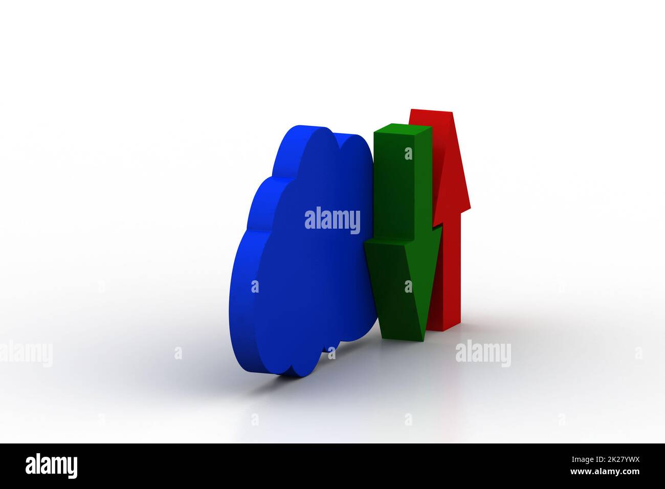 Carica e scarica la firma con il cloud Foto Stock