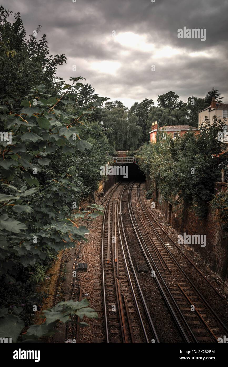 Tunnel ferroviario Northam, Southampton, Hampshire, Inghilterra, Regno Unito Foto Stock