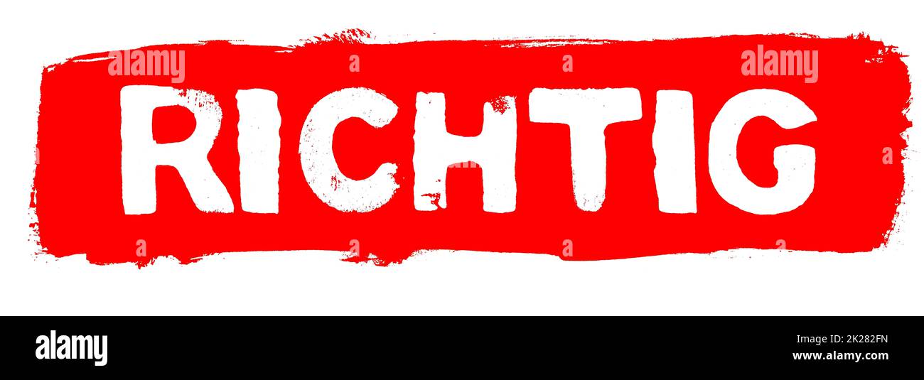 Banner grunge rosso - corretto in tedesco Foto Stock