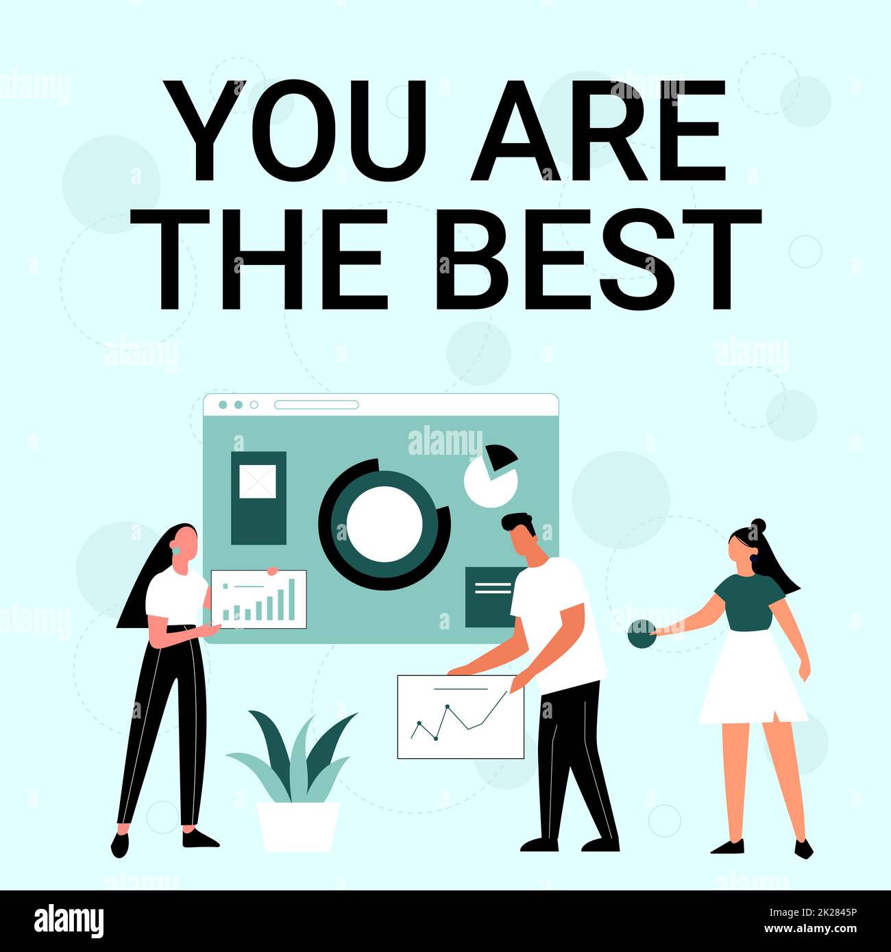 Didascalia di testo che ti presenta sei il migliore. Internet Concept sei il miglior dipendente che aiuta insieme condividere idee per il miglioramento delle competenze. Foto Stock