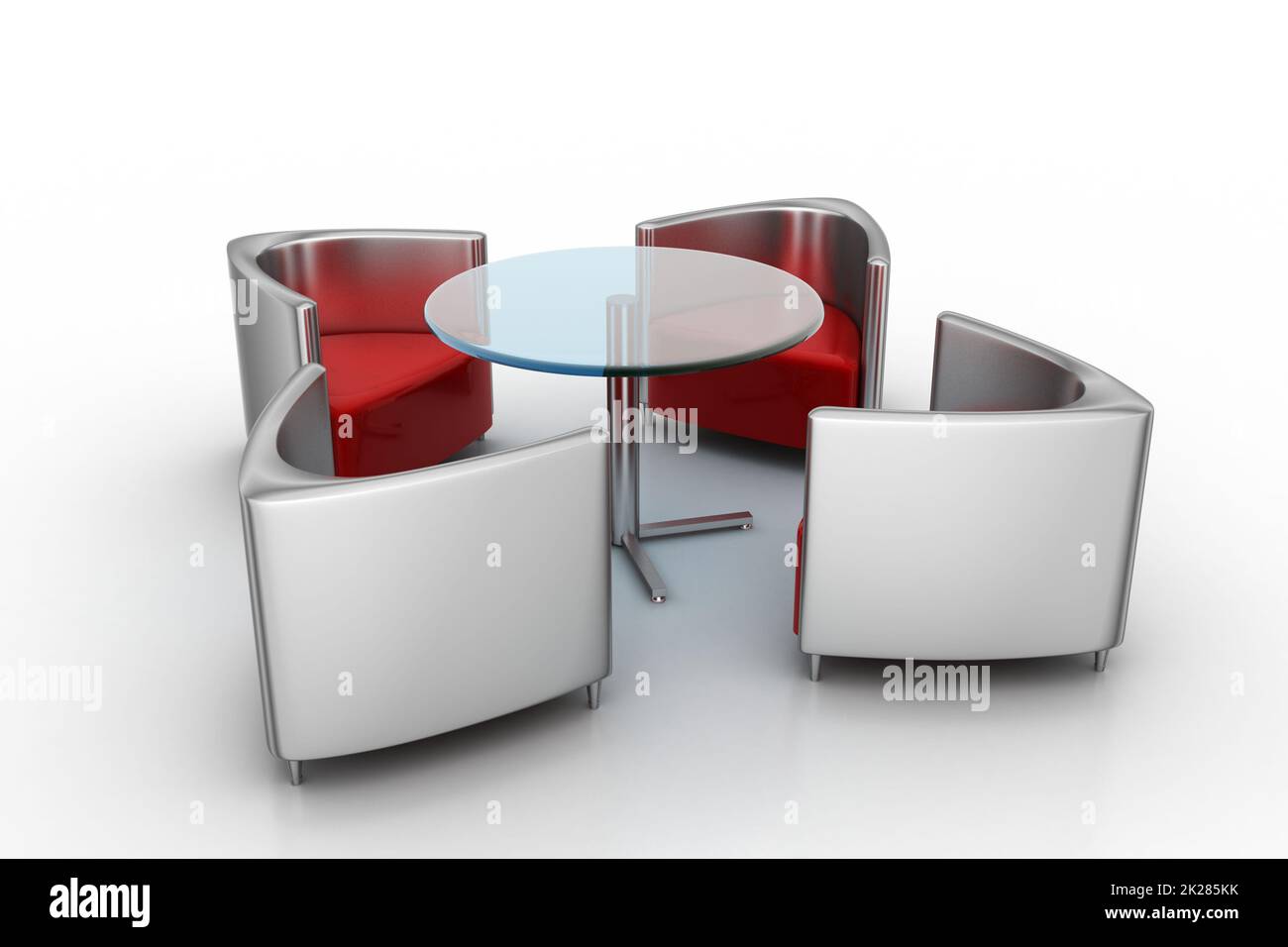 Tavolo e sedie Foto Stock