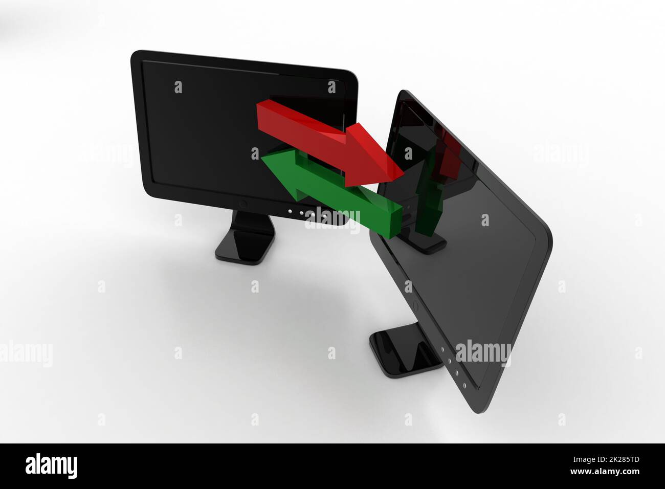 Concetto di condivisione dei dati Foto Stock