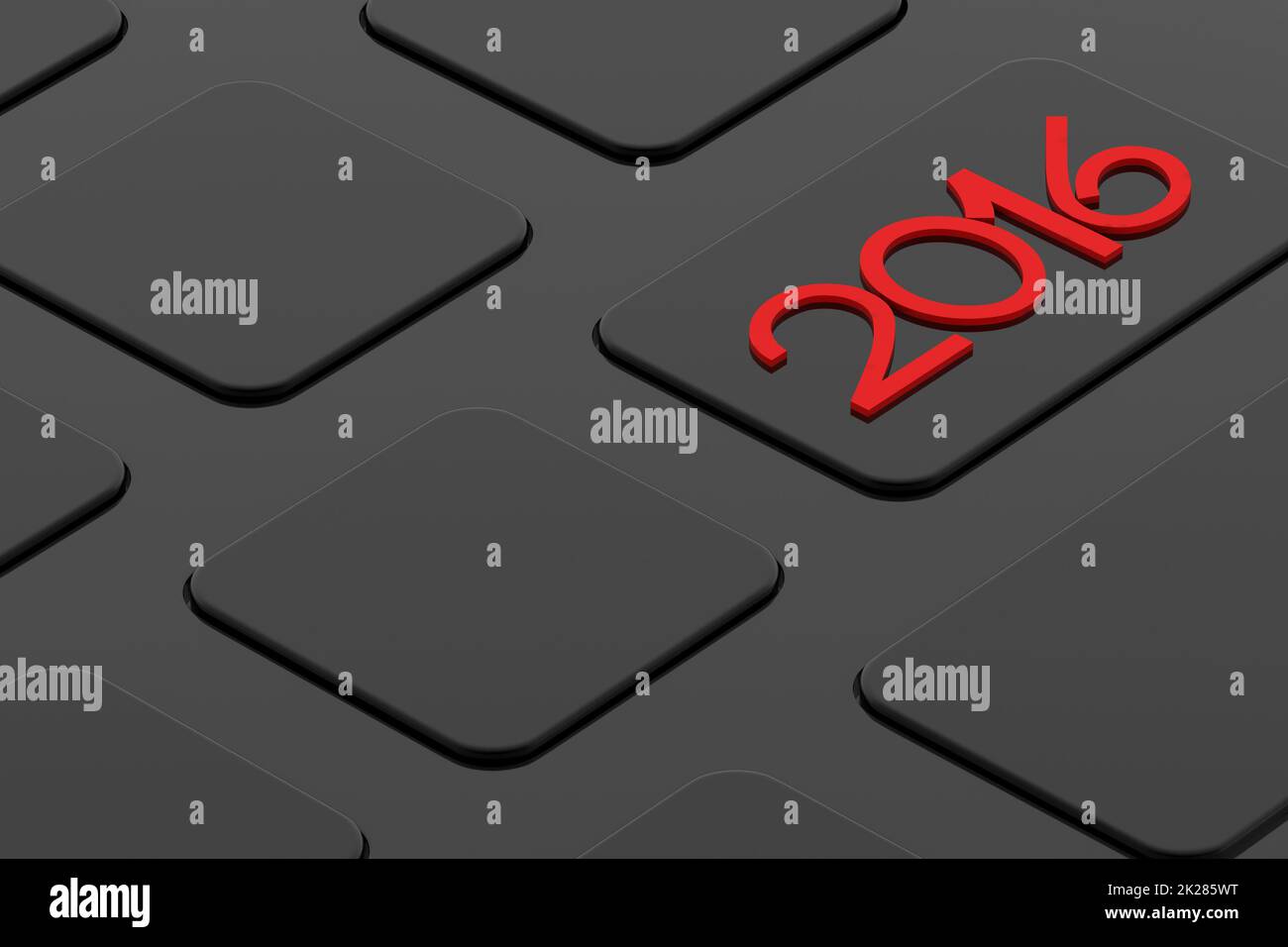 Tastiera computer con concetto di nuovo anno Foto Stock