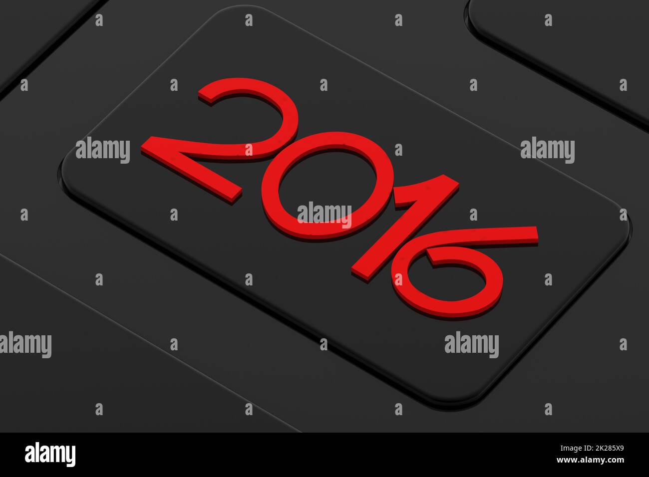 Tastiera computer con concetto di nuovo anno Foto Stock