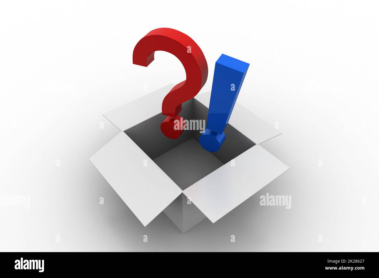 Punto interrogativo e punto esclamativo Foto Stock