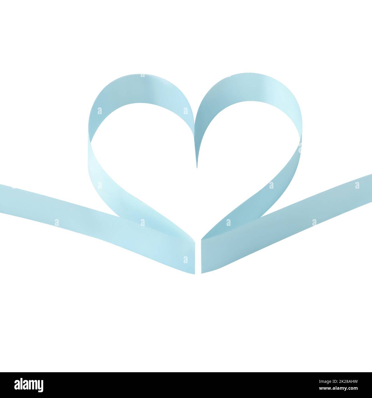 Buon San Valentino. Elegante nastro a forma di cuore. Simbolo dell'amore. Foto Stock