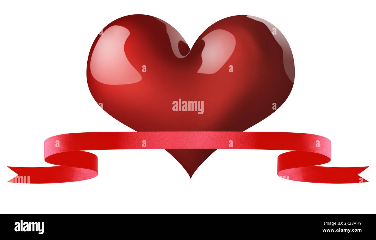 Buon San Valentino. Simbolo d'amore a forma di cuore. Foto Stock