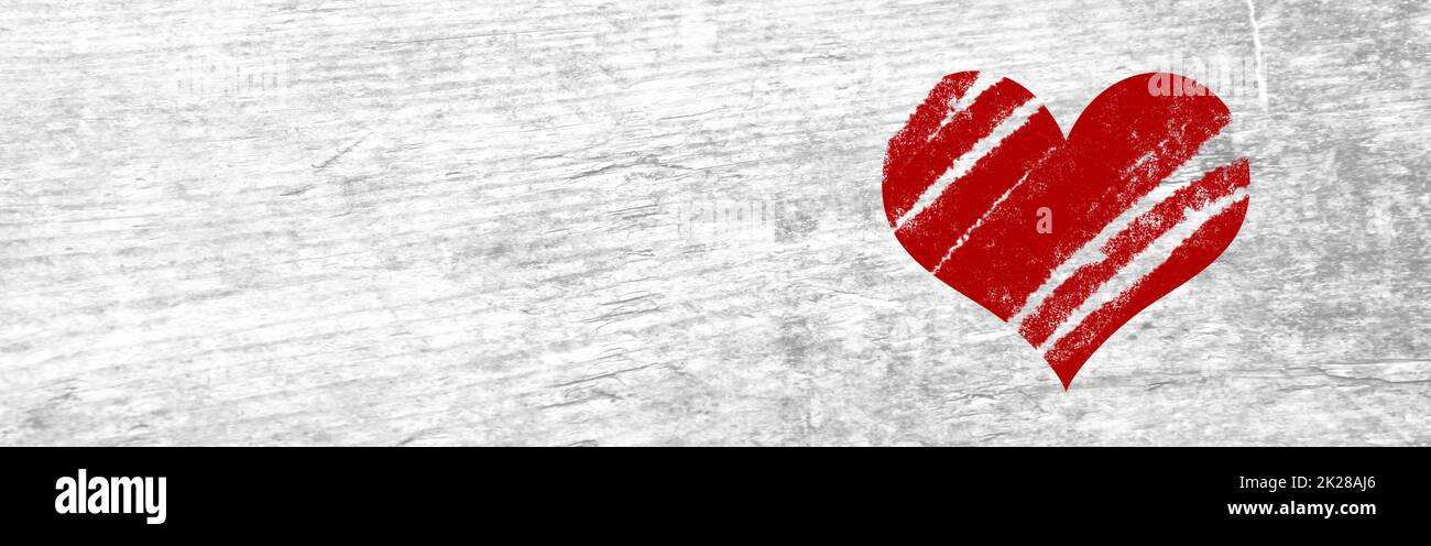 Buon San Valentino. Simbolo d'amore a forma di cuore. Foto Stock