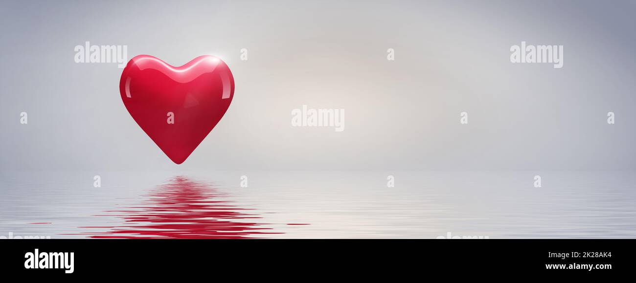 Buon San Valentino. Simbolo d'amore a forma di cuore. Foto Stock