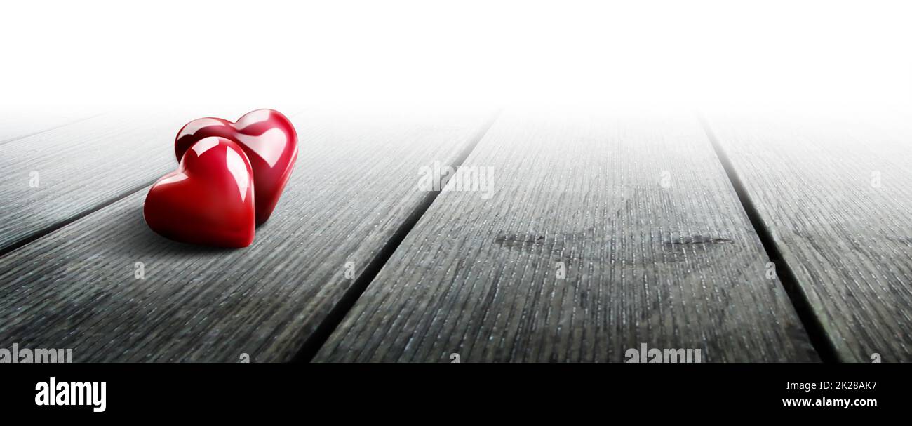 Buon San Valentino. Simbolo d'amore a forma di cuore. Foto Stock
