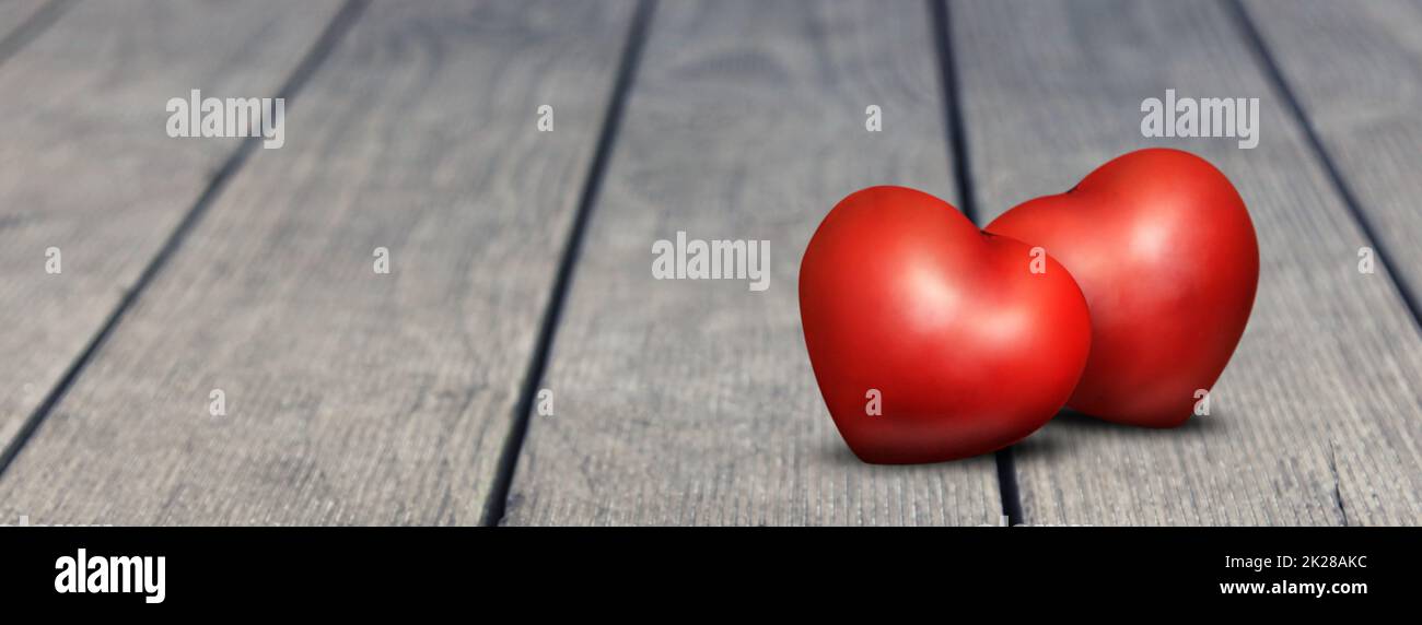 Buon San Valentino. Simbolo d'amore a forma di cuore. Foto Stock