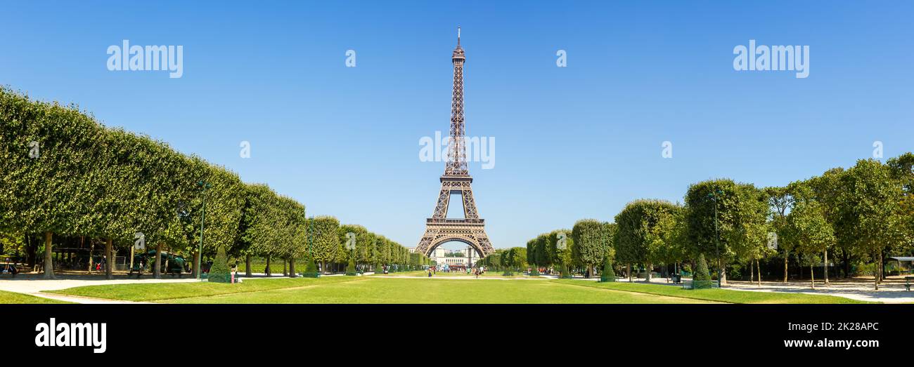 Parigi Tour Eiffel panorama Francia vista panoramica viaggio Foto Stock