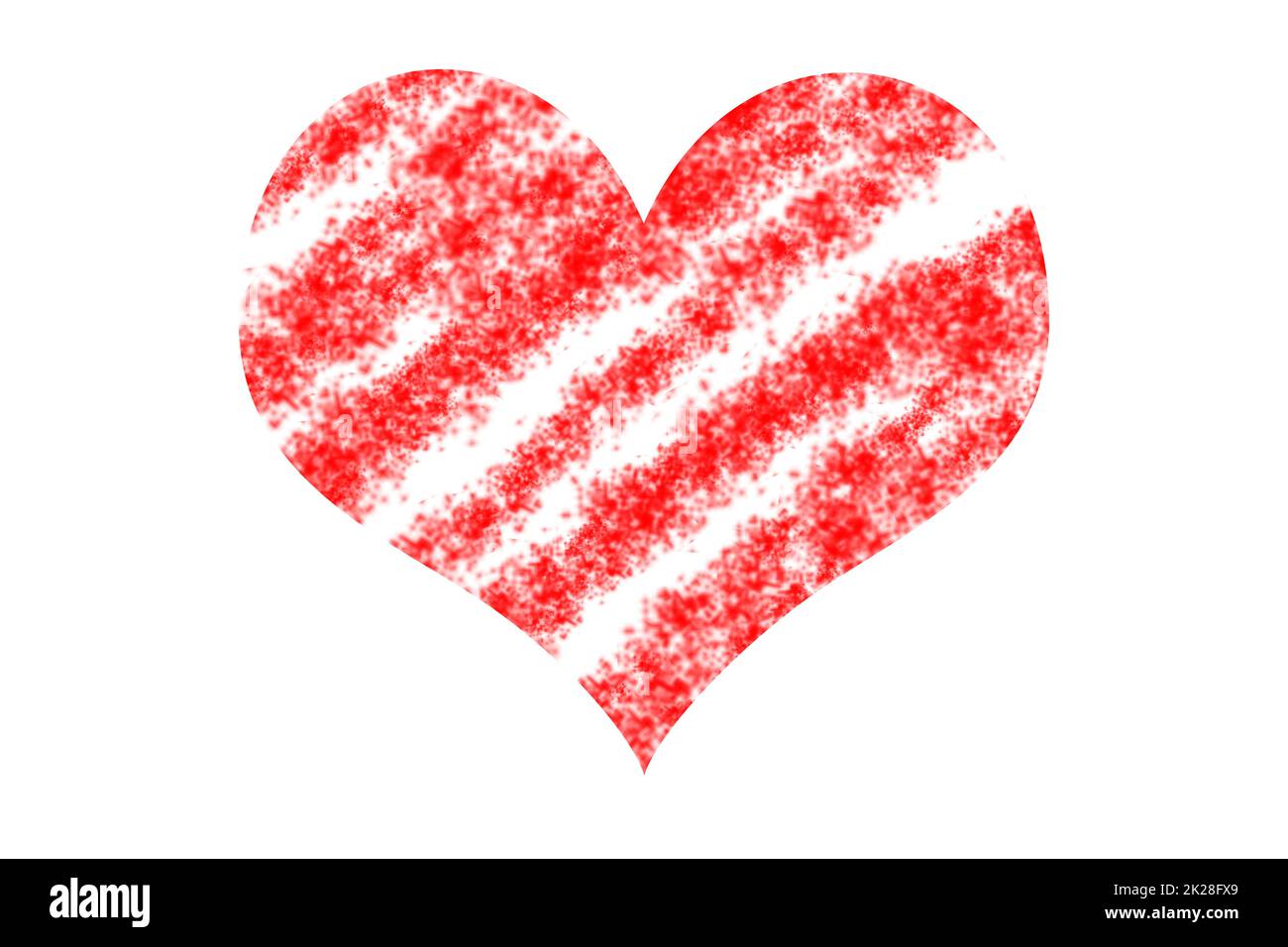 Buon San Valentino. Simbolo d'amore a forma di cuore. Foto Stock