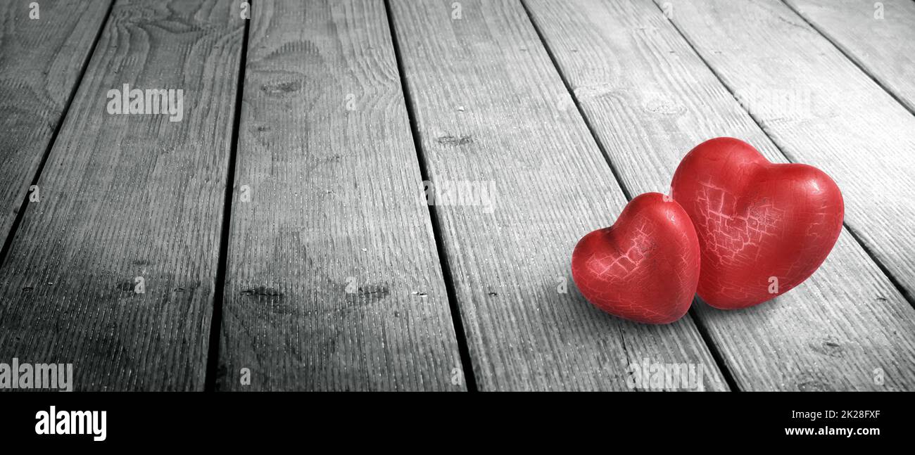 Buon San Valentino. Simbolo d'amore a forma di cuore. Foto Stock