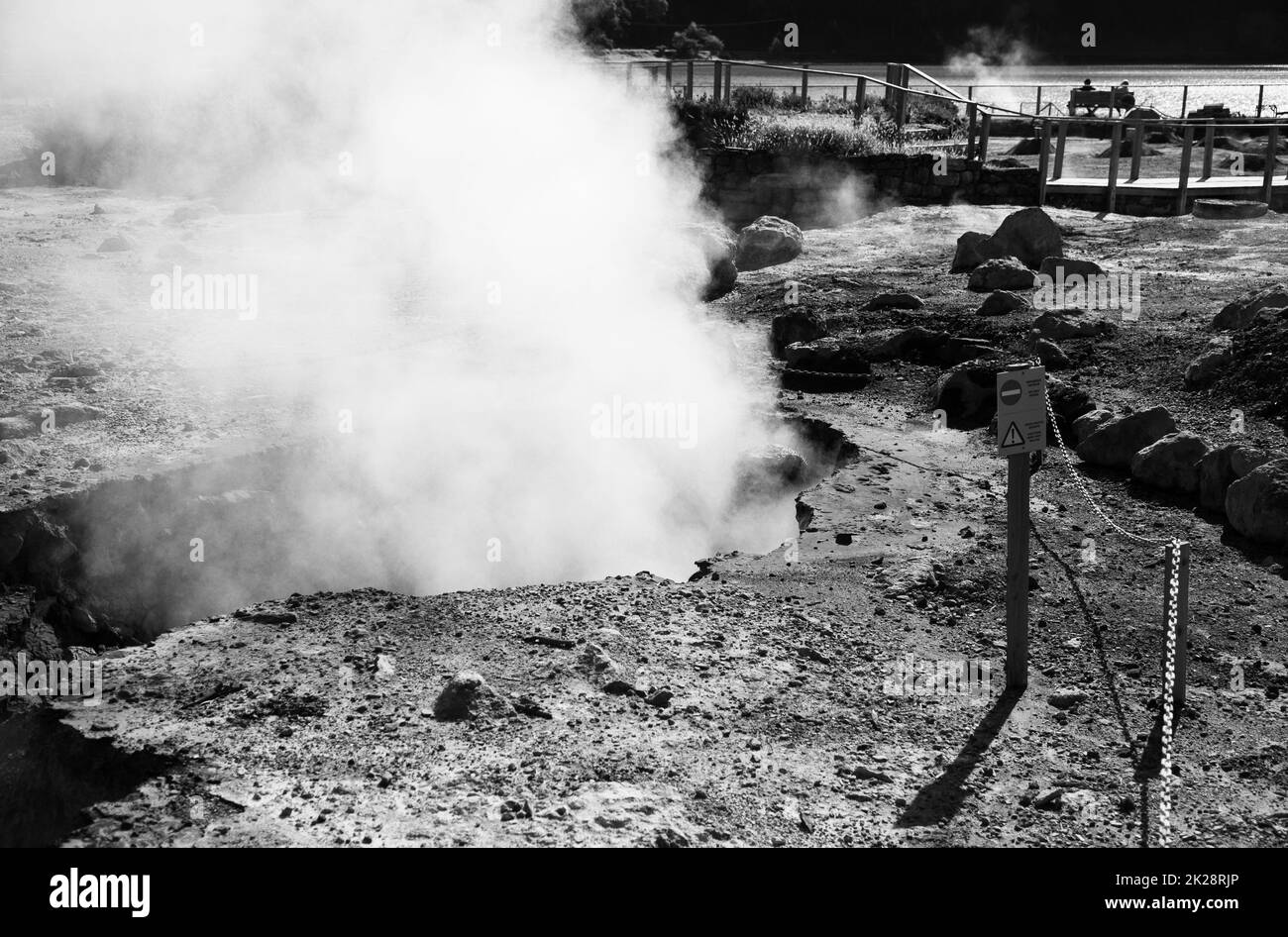 Furnas fumarole i Foto Stock