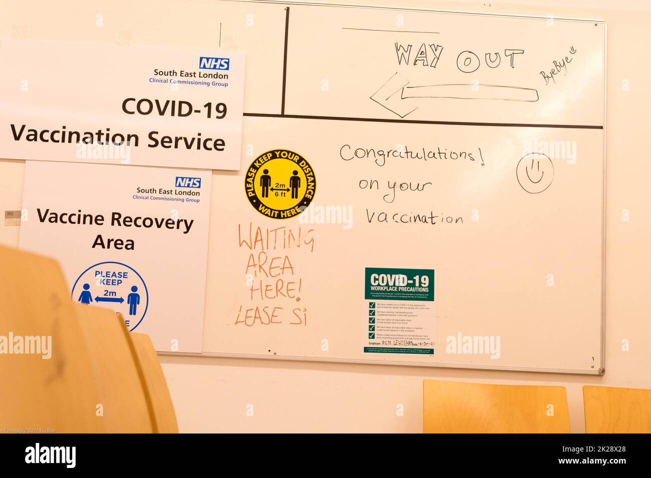 Londra UK, 22nd settembre 2022. Il gruppo South East London Clinical Commission sta somministrando il vaccino autunnale di richiamo COVID-19 a milioni di persone eleggibili come campagna di vaccinazione salvavita per proteggere la nazione prima dell'inverno. È in pieno svolgimento Credit: Xiu Bao/Alamy Live News Foto Stock