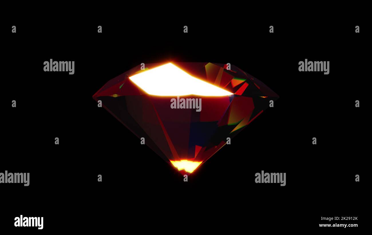 Diamante con sfaccettature in cristallo lucido Foto Stock