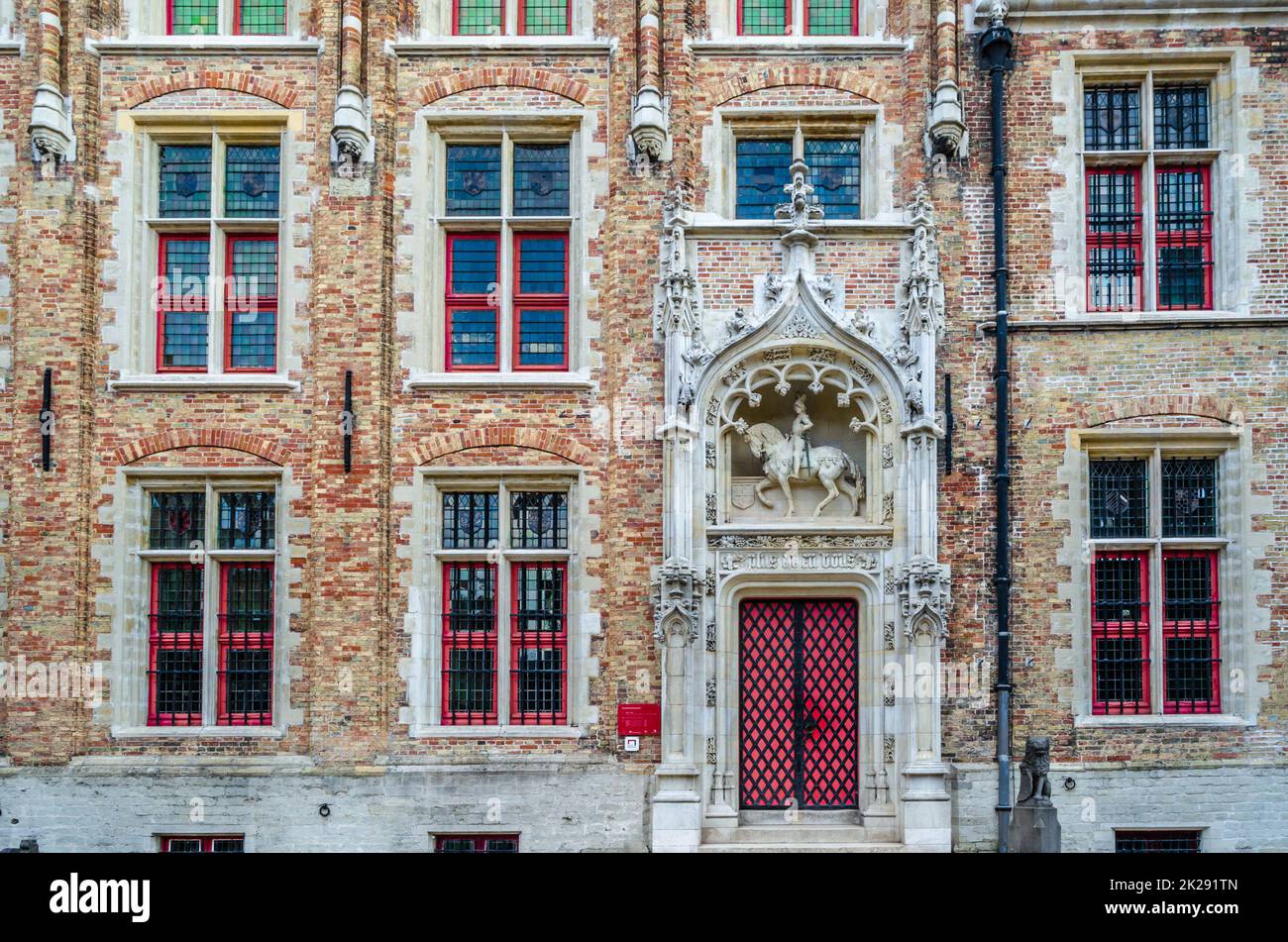 Dettaglio dell'architettura a Bruges, Belgio Foto Stock