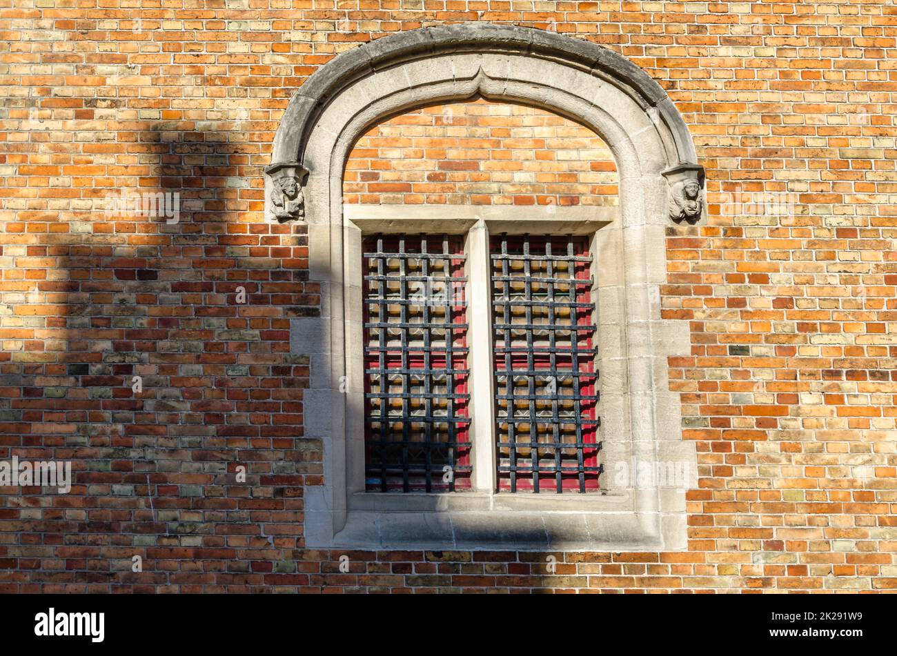 Dettaglio dell'architettura a Bruges, Belgio Foto Stock