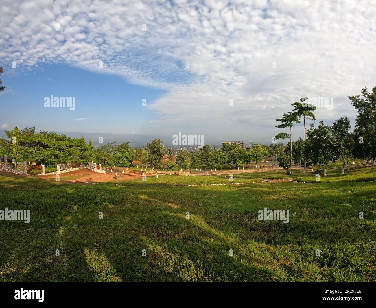 Vista panoramica di Bujumbura, Burundi Africa Foto Stock